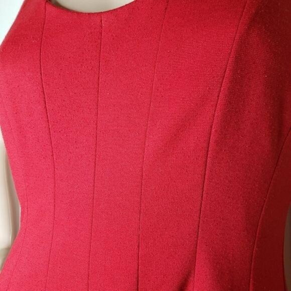 Nine West Red Sleeveless A-Line Dress with fitted bust Size 8 classic classy - Picture 6 of 8